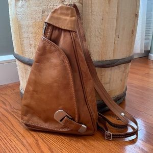 Handmade in Italy Natural Leather Mini Backpack